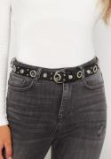 BUBBLEROOM Tiffie studded belt Black / Silver XS/S
