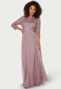 AngelEye Sequin Bodice Maxi Dress Lavender M (UK12)