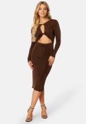 BUBBLEROOM Rylin cut out dress Brown XL