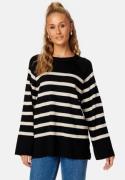 Object Collectors Item Ester LS Knit Top Black Stripes:Sandsh L