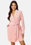 BUBBLEROOM Vania velour robe Dusty pink XS