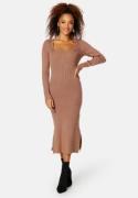 BUBBLEROOM Osminda knitted cut out dress Brown L