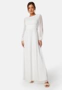 Bubbleroom Occasion Dahlia Round Neck Maxi Dress White 40