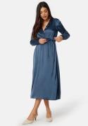 Bubbleroom Occasion Rae Satin Dress Dusty blue 4XL