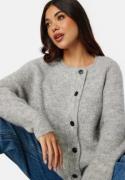 SELECTED FEMME Lulu LS knit short cardigan Light Grey Melange XXL
