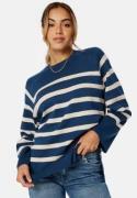 Object Collectors Item Objester LS Knit Top Navy/White M