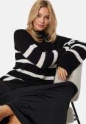 BUBBLEROOM Remy Striped Sweater Black / Striped S