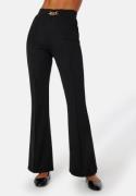 BUBBLEROOM Flared Belted Trousers Black XS