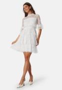 BUBBLEROOM Frill Lace Dress White 44