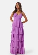 VILA Viika V-Neck maxi flounce dress Dewberry 38