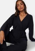 Happy Holly Paulette Wrap Top Navy 48/50