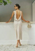 Bubbleroom Occasion CC Low back Dress Champagne M