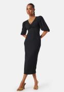 BUBBLEROOM Structure Puff Sleeve Dress Black XL