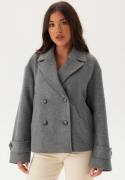 BUBBLEROOM Short Wool Blend Jacket Grey melange XS