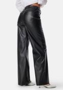 BUBBLEROOM Straight PU Trousers Black 36