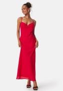 Bubbleroom Occasion Waterfall Slip Ankle Dress Red S