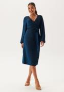 Happy Holly Sparkling Midi Wrap Dress Blue 44/46