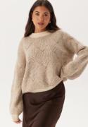 Pieces Pcjenna LS O-neck knit Whitecap Gray Detail:TAUPE GRA XXL