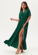 Bubbleroom Occasion Butterfly Sleeve Soft Gown Emerald green XS