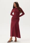 Bardot Liyana Ruched Mesh Dress 161440 Berry M