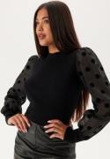 YAS Yasdotme Ls Knit Pullover Black XS