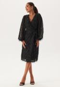 VILA Vifeather L/S MIDI WRAP DRESS  Black 34