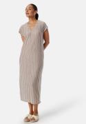 VERO MODA Vmlana Ss V-neck Calf Dress Jrs Moon rock/Snow White S