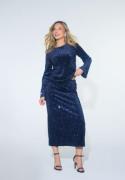 Happy Holly Sequin A-line Midi Skirt Midnight blue 40/42