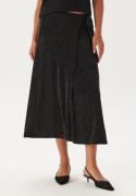 Happy Holly Sparkling Wrap Midi Skirt Black/Gold 40/42