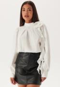 VERO MODA Vmbailey Ls Frill Top Wvn Snow White M