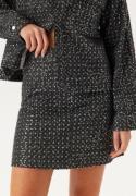 Pieces Pcroberta Hw Mini Sequins Skir Grey Denim M