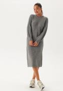 Object Collectors Item Objditte Re L/S KNIT MIDI DRES Medium Grey Mela...