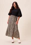 Happy Holly Viscose Midi Wrap Skirt Leopard 48/50