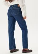 Pieces Pckelly Mw Straight Jeans Dark Blue Denim 28/32