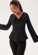 BUBBLEROOM Drapy Blouse Black 40