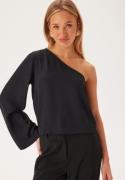 VILA Visivanni One Shoulder L/S TOP Black Beauty 38