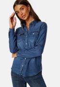 VILA Bista Denim Shirt Dark Blue Denim L