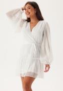 Bubbleroom Occasion Frill Balloon Sleeve Dress White XXS