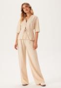 Happy Holly Soft Wide Leg Pants Light beige 36/38