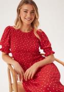 Happy Holly Short Sleeve Smock Dress Red 44/46