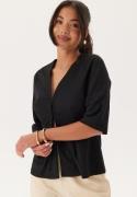 Happy Holly Soft Short Sleeve Blazer Black 36/38