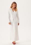 BUBBLEROOM Linen Blend Maxi Skirt Offwhite 46