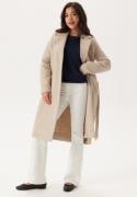 VERO MODA Vmfortuneaya Long Coat Oatmeal Detail:Melange L