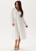 BUBBLEROOM Broderie Anglaise Midi Dress White 36