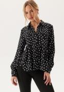 VILA Virasha L/S SHIRT SHIRT SHIRT  Black Beauty Aop:snow White Do 38