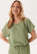 VILA Vijosa S/S TOP - NOOS TOP - NO Oil Green 38