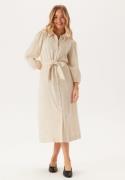 YAS Yasflaxy 3/4 LINEN SHIRT DRESS Birch 40