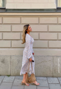 Happy Holly Structured Dress Offwhite/Patterned 36/38