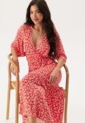 Happy Holly Wrap Dress Red/Floral 44/46