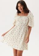 VERO MODA Vmodette 2/4 Short Dress Snow White Detail:strawberry W S